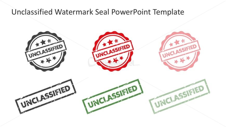Unclassified Watermark Seal Template for PowerPoint