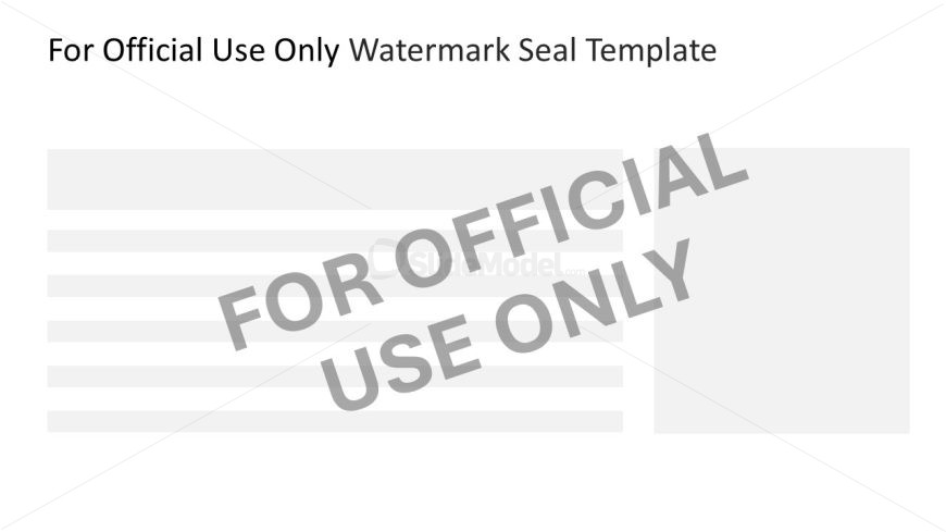 Editable For Official Use Only Watermark Seal PPT Slide