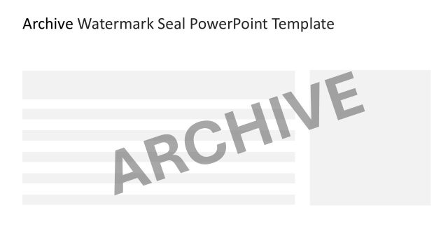 Archive Watermark Seal Template Slide