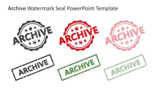 Archive Watermark Seal Template for Presentation 