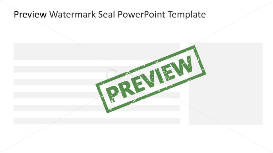 Preview Watermark Seal Template for PowerPoint