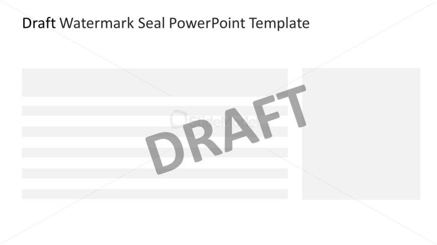 Draft Watermark Seal Template for Presentation