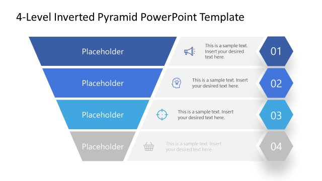 Customizable Level 3 Slide – 4-Level Inverted Template