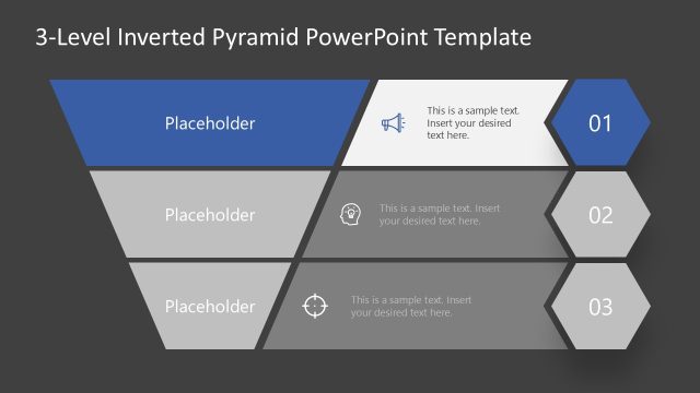 Step 1 Pyramid Diagram Slide – Inverted Pyramid Template