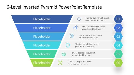 6-Level Inverted Pyramid PowerPoint Template