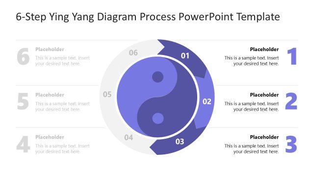Customizable 6-Step Ying Yang Style Diagram Template