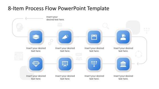 8-Item Process Flow PowerPoint Slide