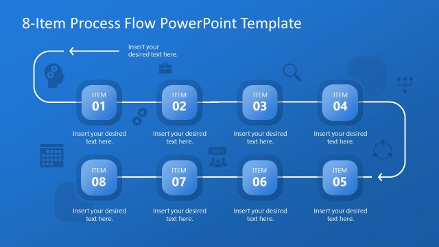 8-Item Process Flow Presentation Template