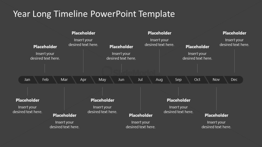 Year Long Timeline Slide Template