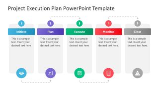 6-Step Project Execution Plan PPT Template