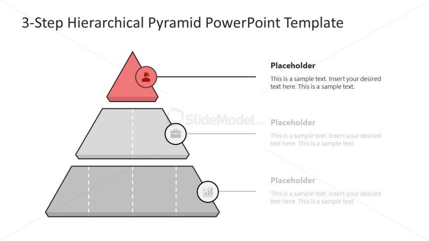 3-Step Hierarchical Pyramid Template for PowerPoint 