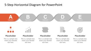 Org Chart Step 1 Horizontal PowerPoint Diagram Template