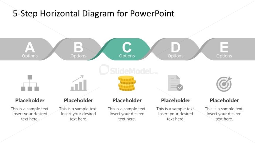 3rd Step in 5-Steps PPT Horizontal Diagram