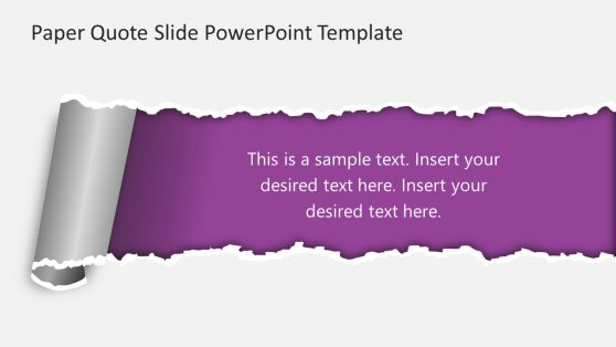 Paper Quote Slide PowerPoint Template