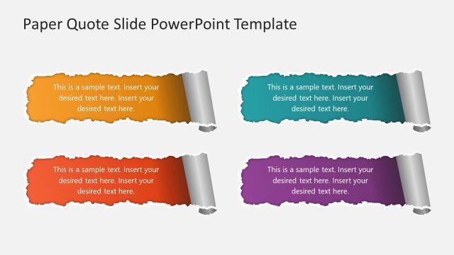 Customizable Paper Quote Slide PPT Template
