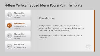 4-Item Tabbed Menu Slide Template