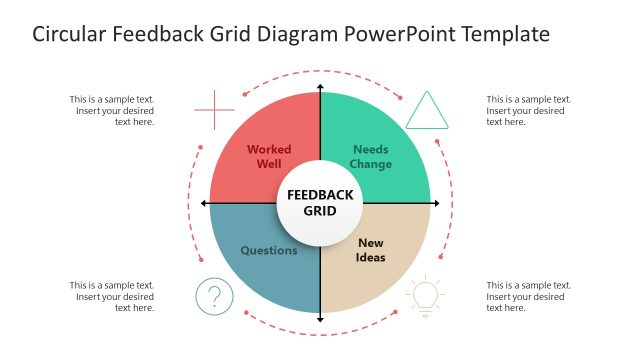 Circular Feedback Grid Diagram PowerPoint Template