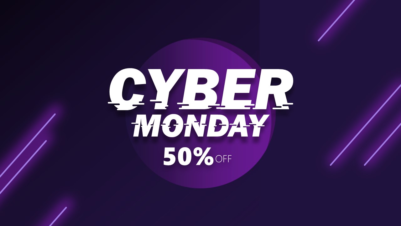 Cyber Monday Banner PowerPoint Slide