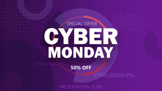 Cyber Monday Slide Template for Presentation 