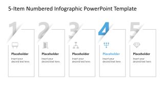 Creative PPT Template - Five Step Process Diagram