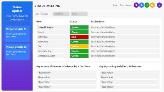 Status Meeting PowerPoint Template