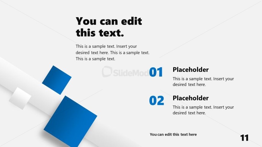 Blue Blocks Corporate Profile PowerPoint Slide