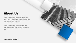 Customizable Blue Blocks Corporate Profile PPT Template