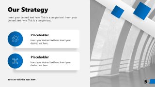 Blue Blocks Corporate Profile Template Slide