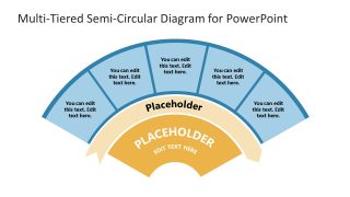 Editable Semi-Circle Diagram with Five Segments