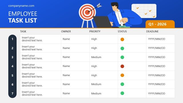 PPT Slide for Employee Tasks Presentation
