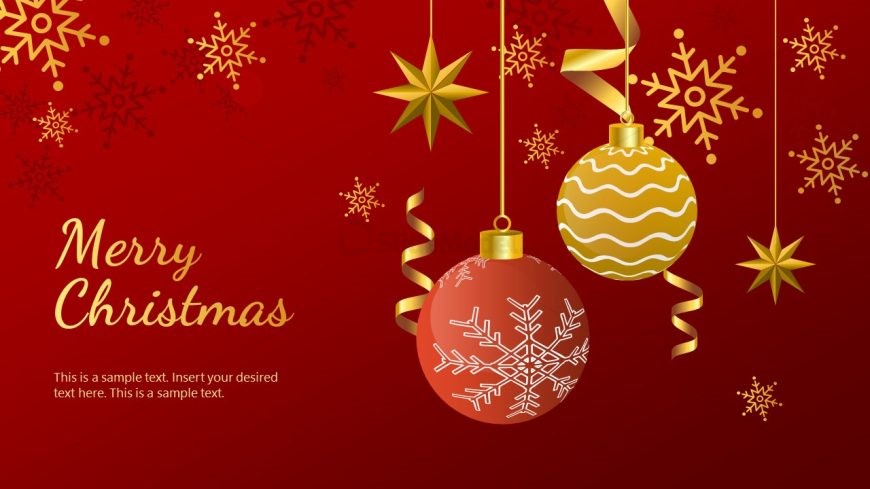 Christmas Ornaments Template for PowerPoint