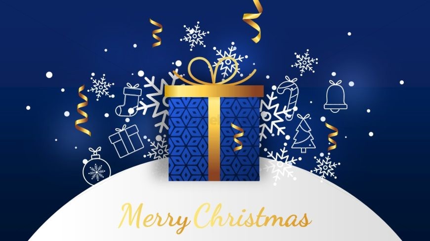 Merry Christmas Card PowerPoint Slide