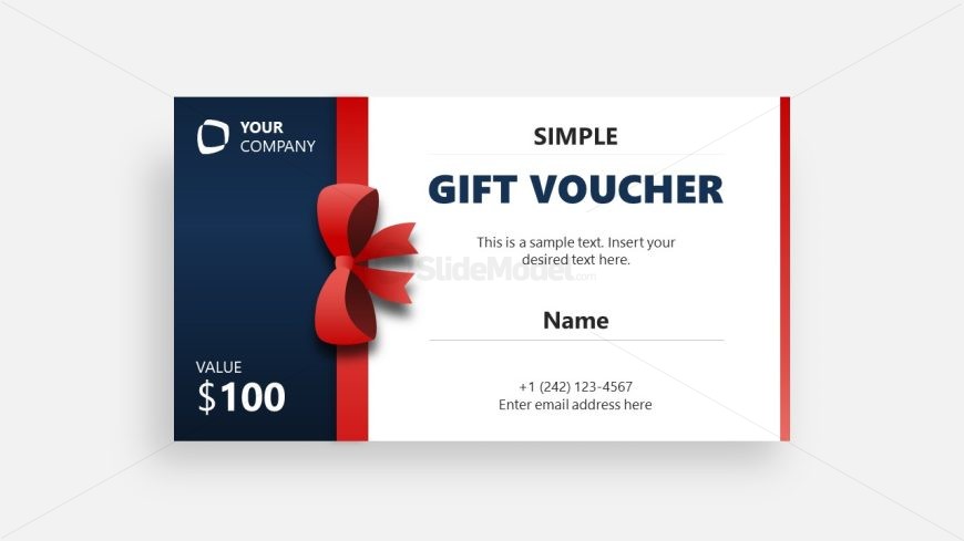 Simple Voucher PowerPoint Slide