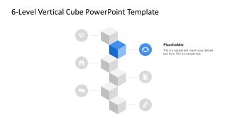  6-Level Vertical Cube Infographic PPT Design 