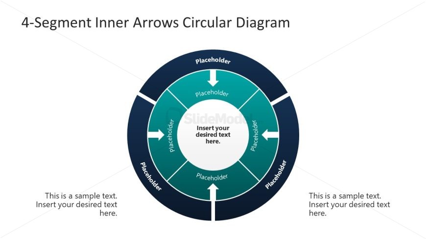 4-Segment Inner Arrows PowerPoint Template