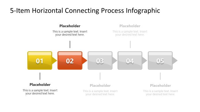 Stage 2 Slide – 5-Item Horizontal Connected Process Template