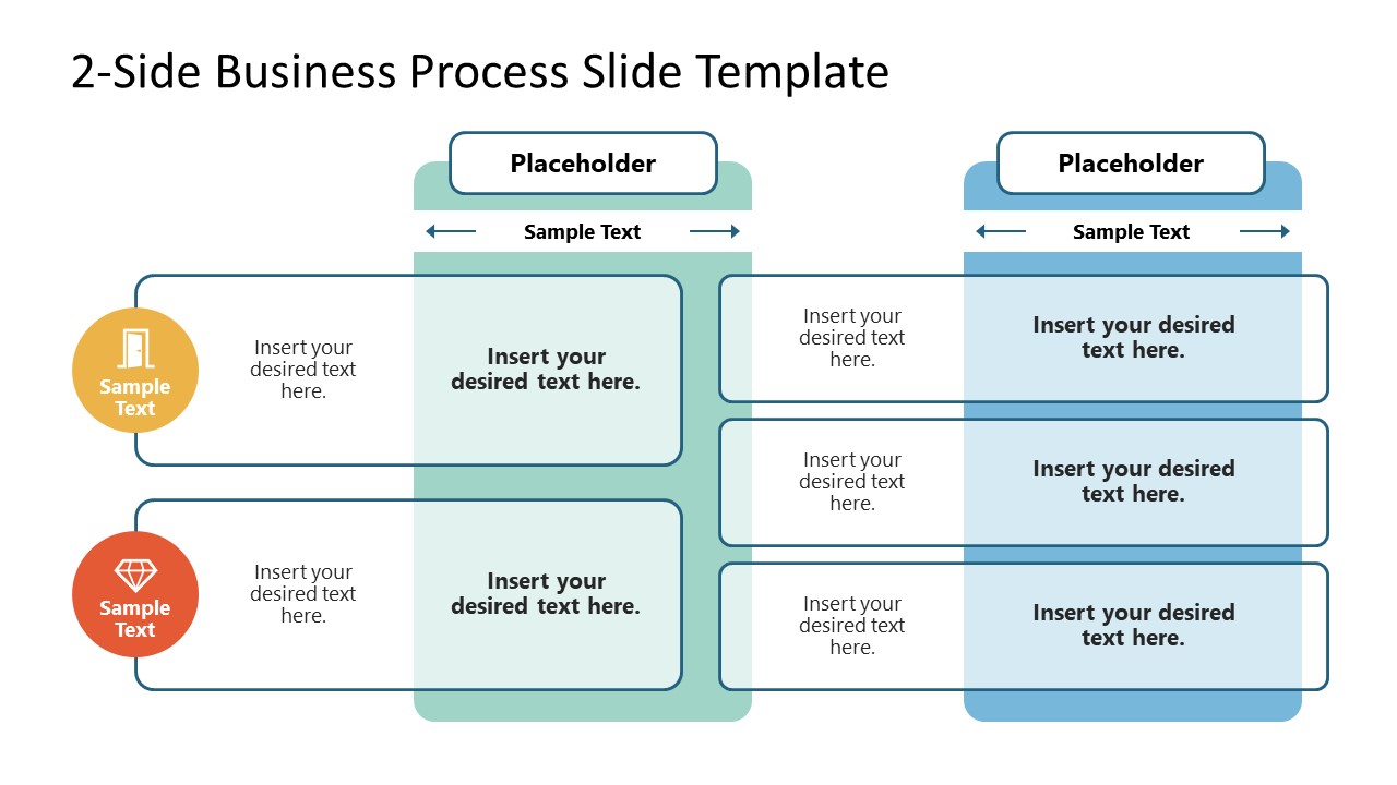 2-Side Business Process PowerPoint Slide 