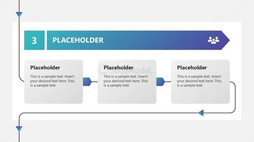 Modern Vertical Process Diagram PPT Slide
