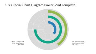 PPT 16x3 Radial Chart Slide Template for Presentation