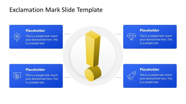 Slide with Infographic Text Boxes – Exclamation Mark Template