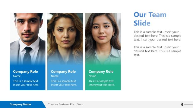 Team Introduction PPT Slide with Images