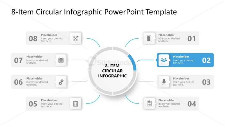 8-Item Circular Infographic Template for PowerPoint