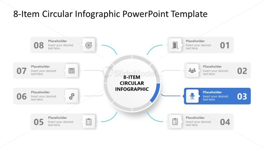 8-Item Circular Infographic Template for Presentation
