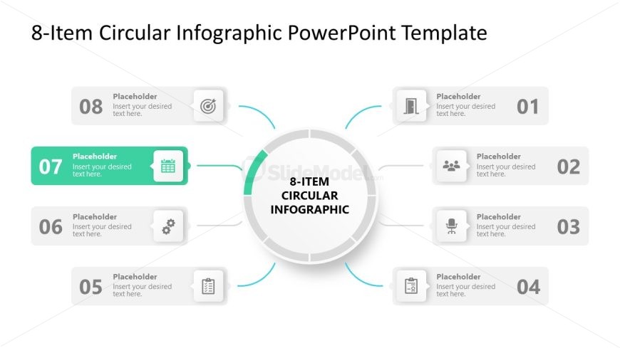 Engaging 8-Item Circular Infographic Template