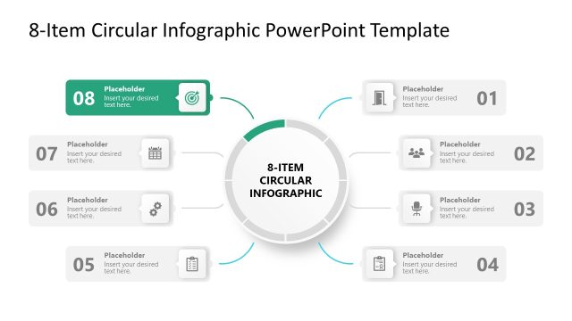 Step 8 Slide – Circular Infographic Diagram PowerPoint Template