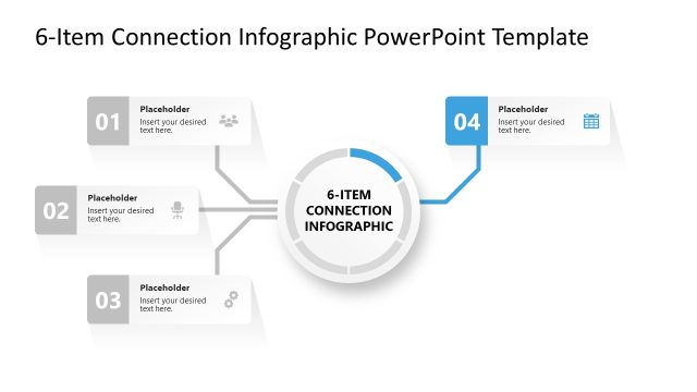 6-Item Connection Infographic Slide PPT Template