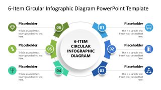 6-Item Circular Infographic Template Slide 
