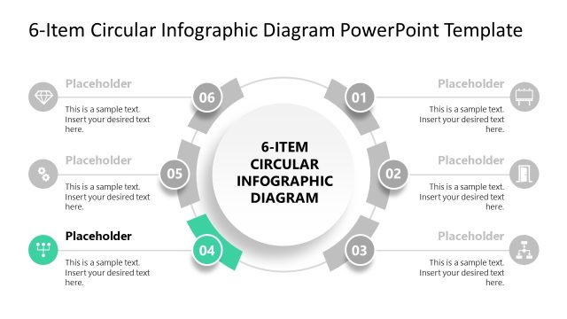 6-Item Circular Infographic Slide Template