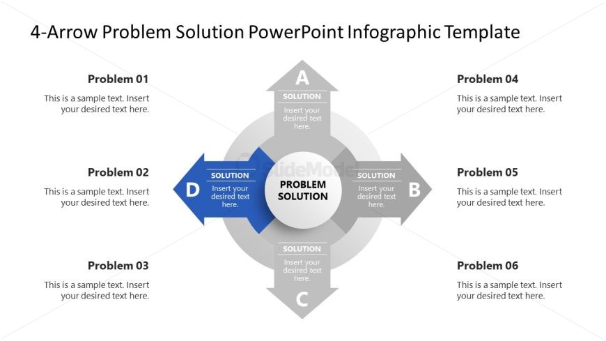 Editable 4-Arrow Problem Solution Template