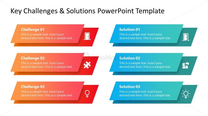 Key Challenges & Solutions Template for PowerPoint